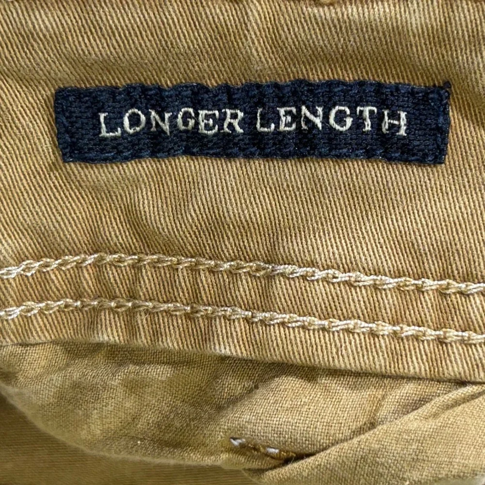 American Eagle Extreme Flex Cargo Shorts Mens 32 Khaki Tan Longer Length Stretch